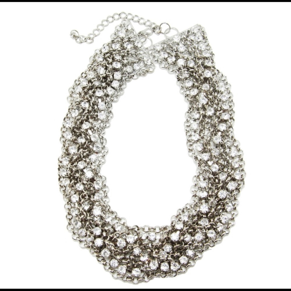 Silver Luxe Cluster Necklace